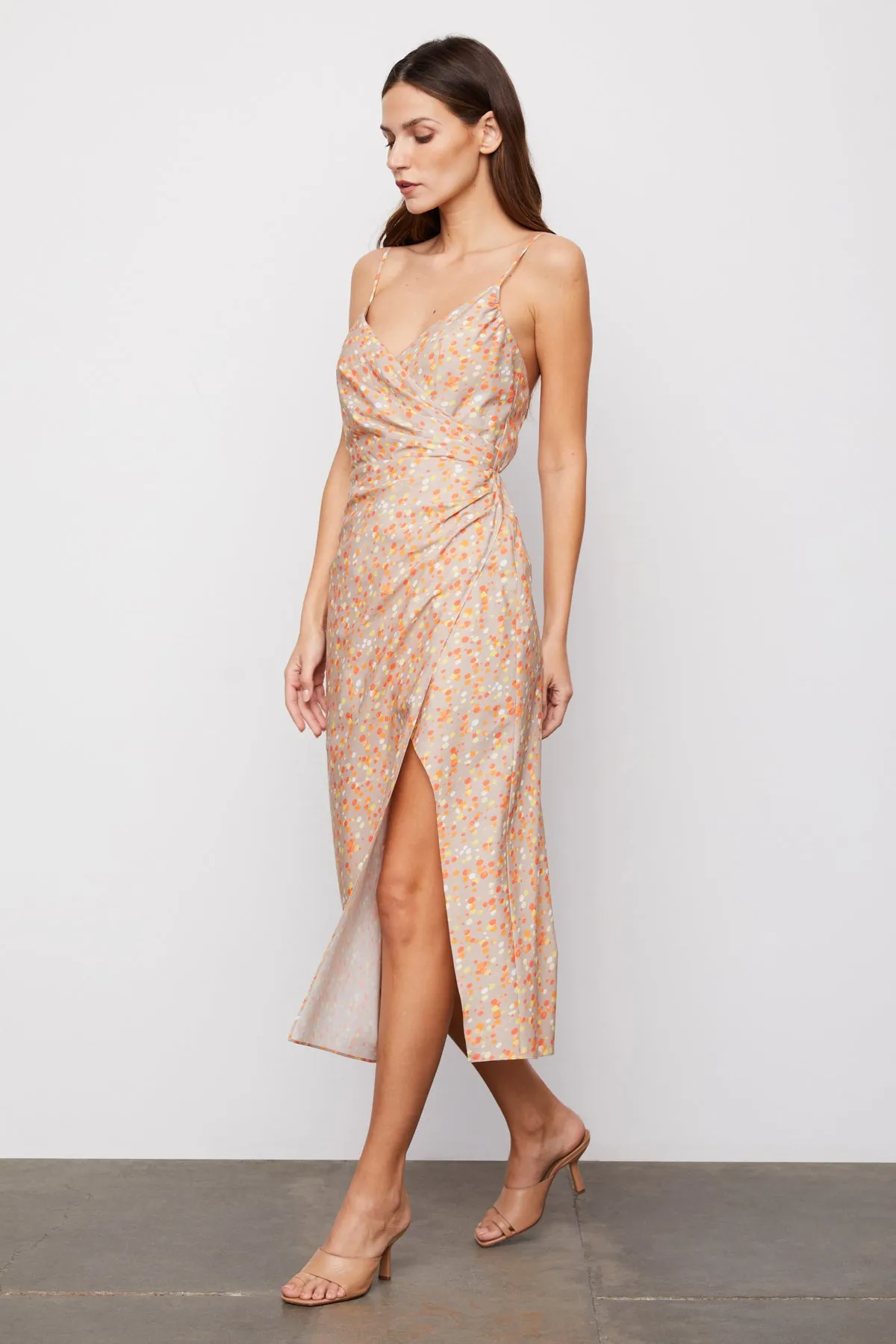 Bailey 44 Lark Wrap Midi Dress in Oat Combo