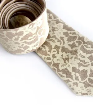 Boudoir Lace Silk Necktie