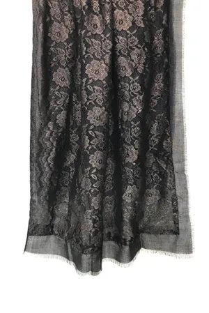 Bronze Lace Silk Cashmere Scarf