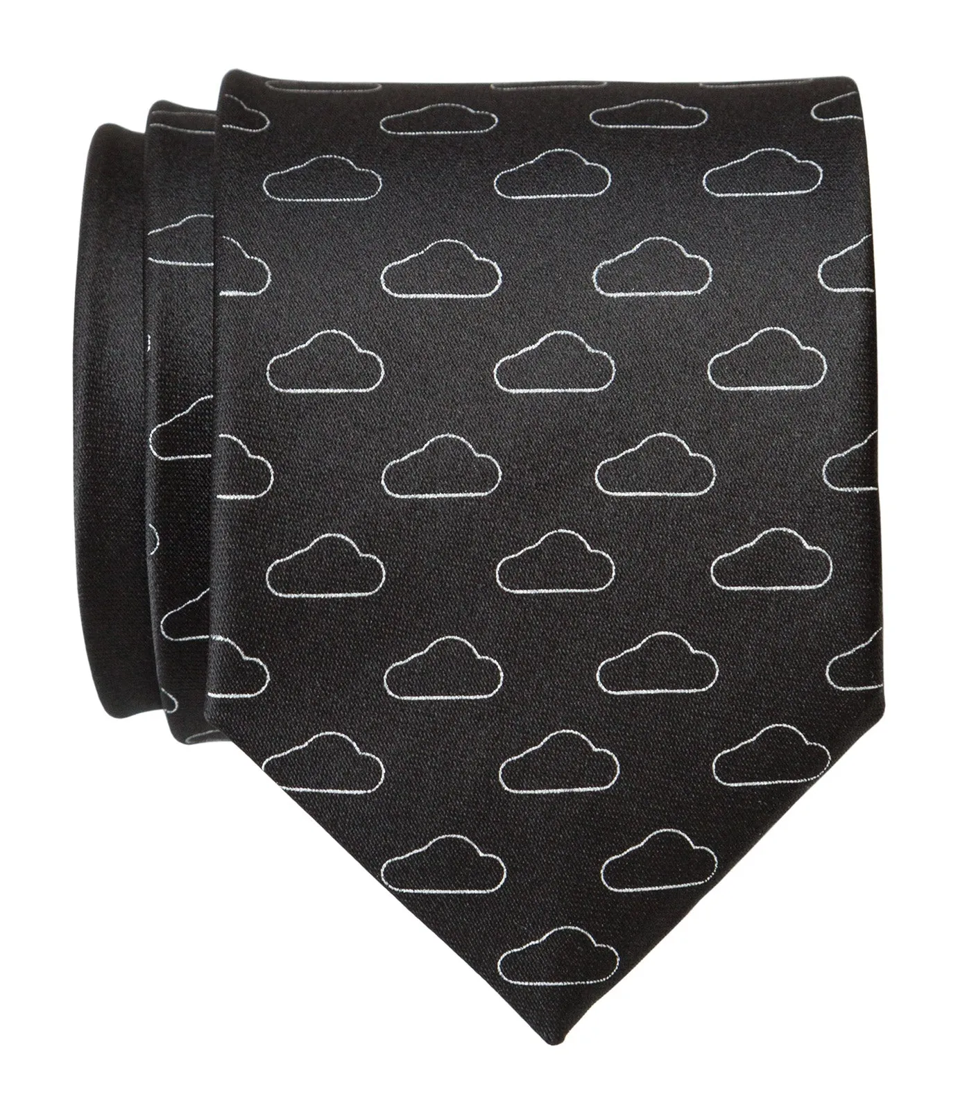 Cloud Print Necktie, Partly Cloudy Print Tie