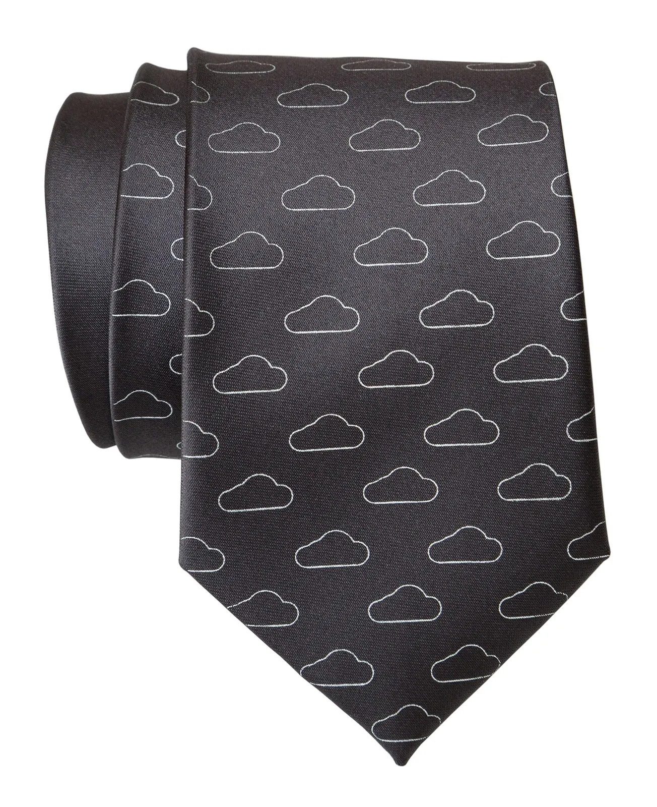 Cloud Print Necktie, Partly Cloudy Print Tie