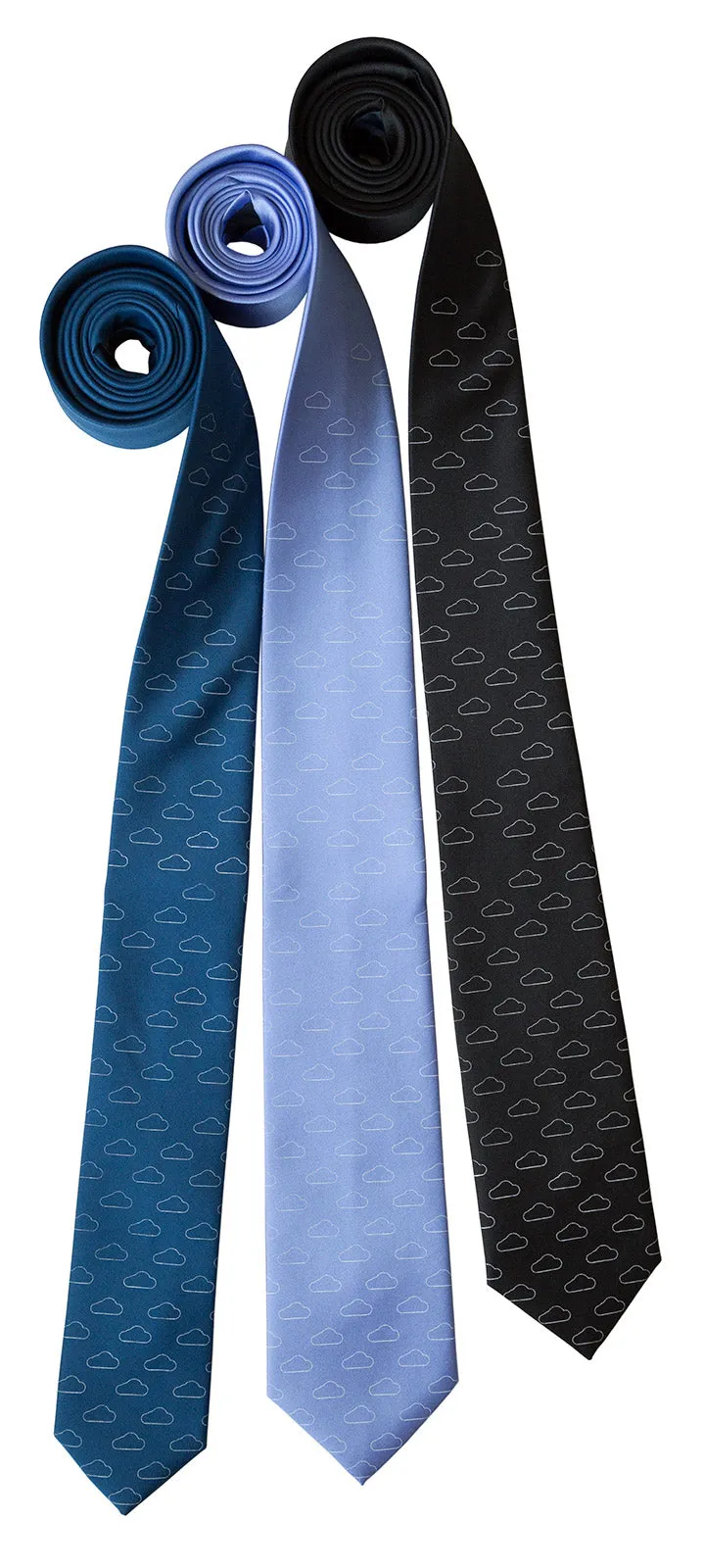 Cloud Print Necktie, Partly Cloudy Print Tie