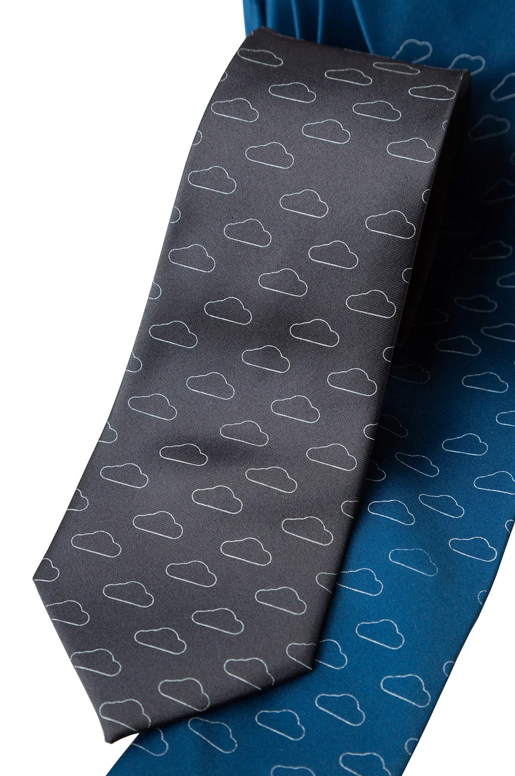 Cloud Print Necktie, Partly Cloudy Print Tie