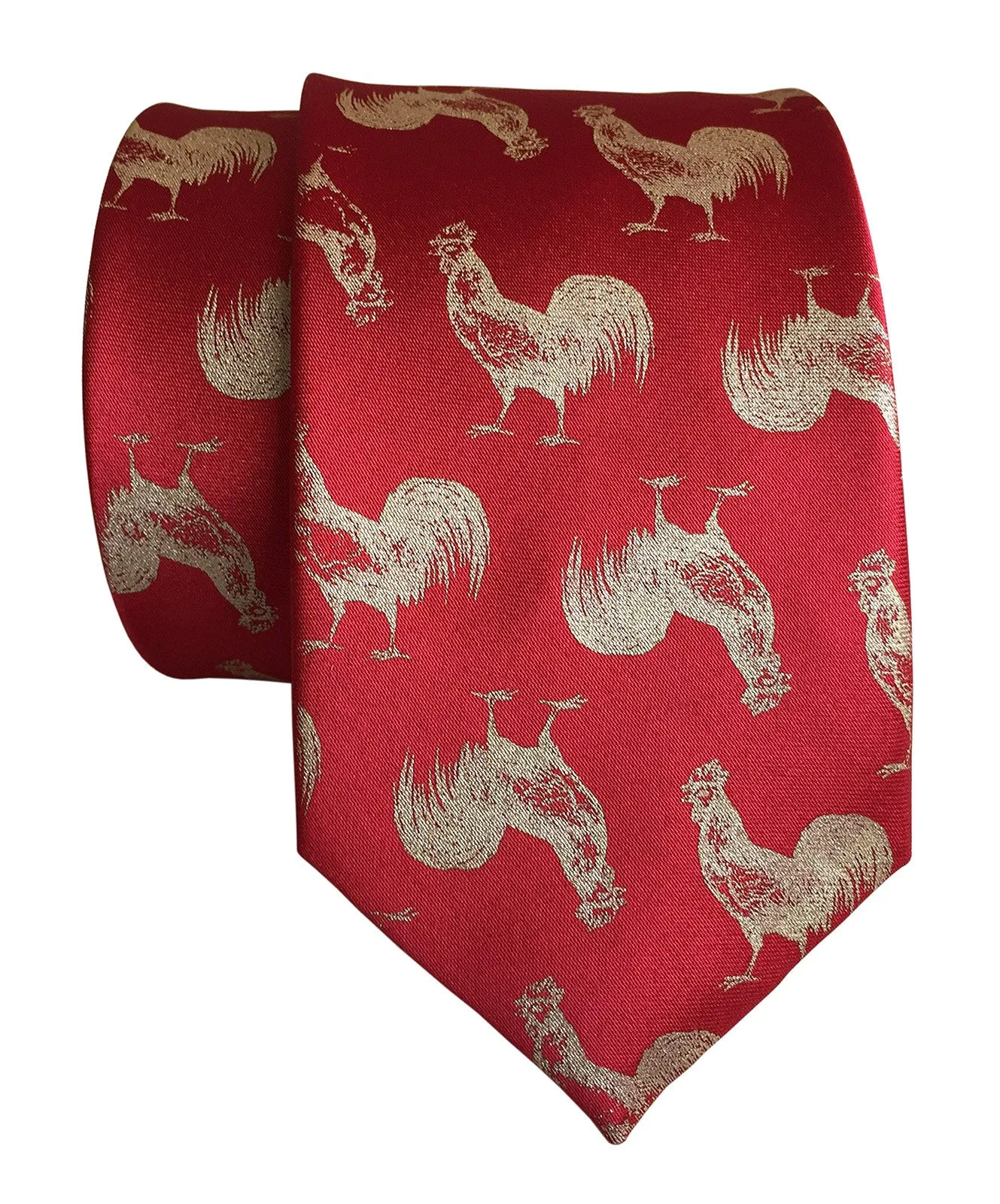 Cock Necktie. Rooster Printed Tie