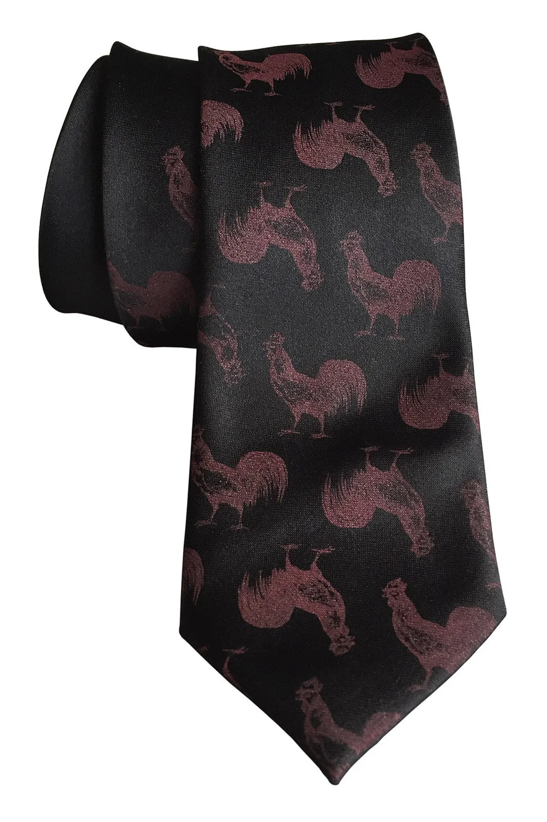 Cock Necktie. Rooster Printed Tie