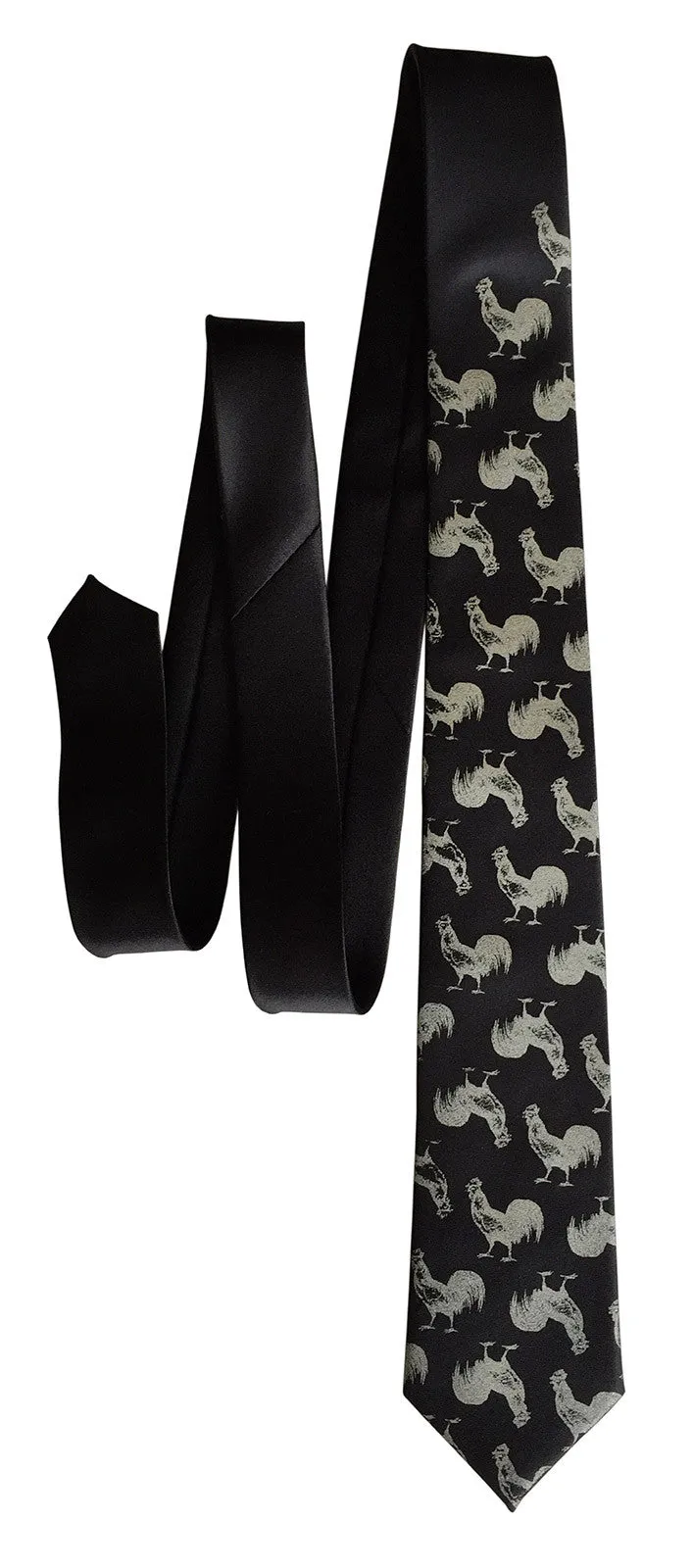 Cock Necktie. Rooster Printed Tie