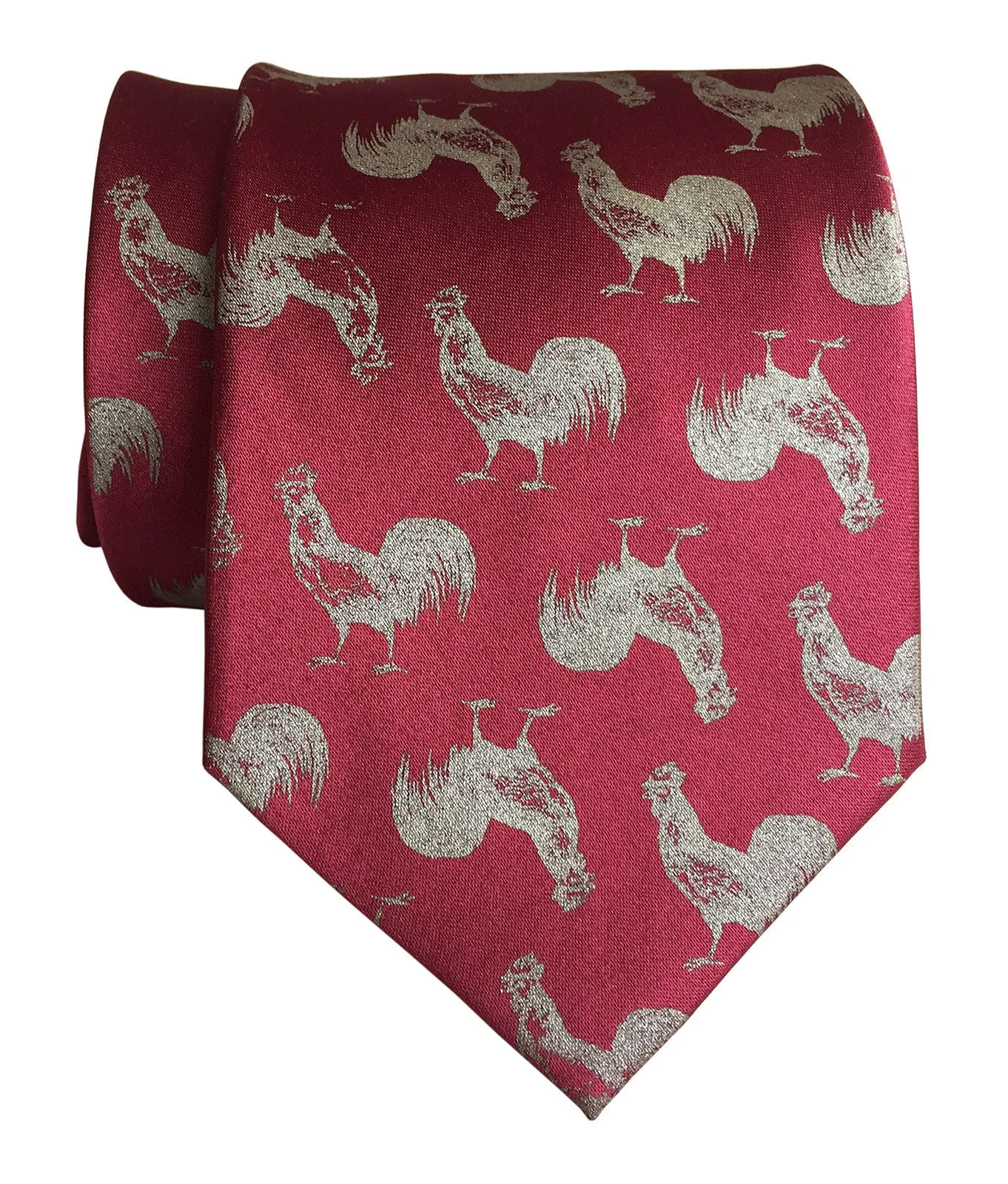 Cock Necktie. Rooster Printed Tie