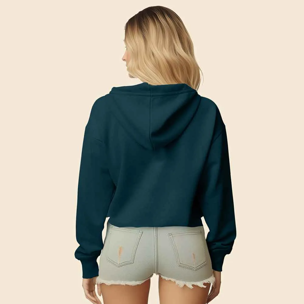 Dalix Pixel Heart Cropped Hoodie