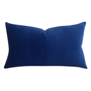 Deep Blue Velvet Lumbar Pillow Cover 15x26