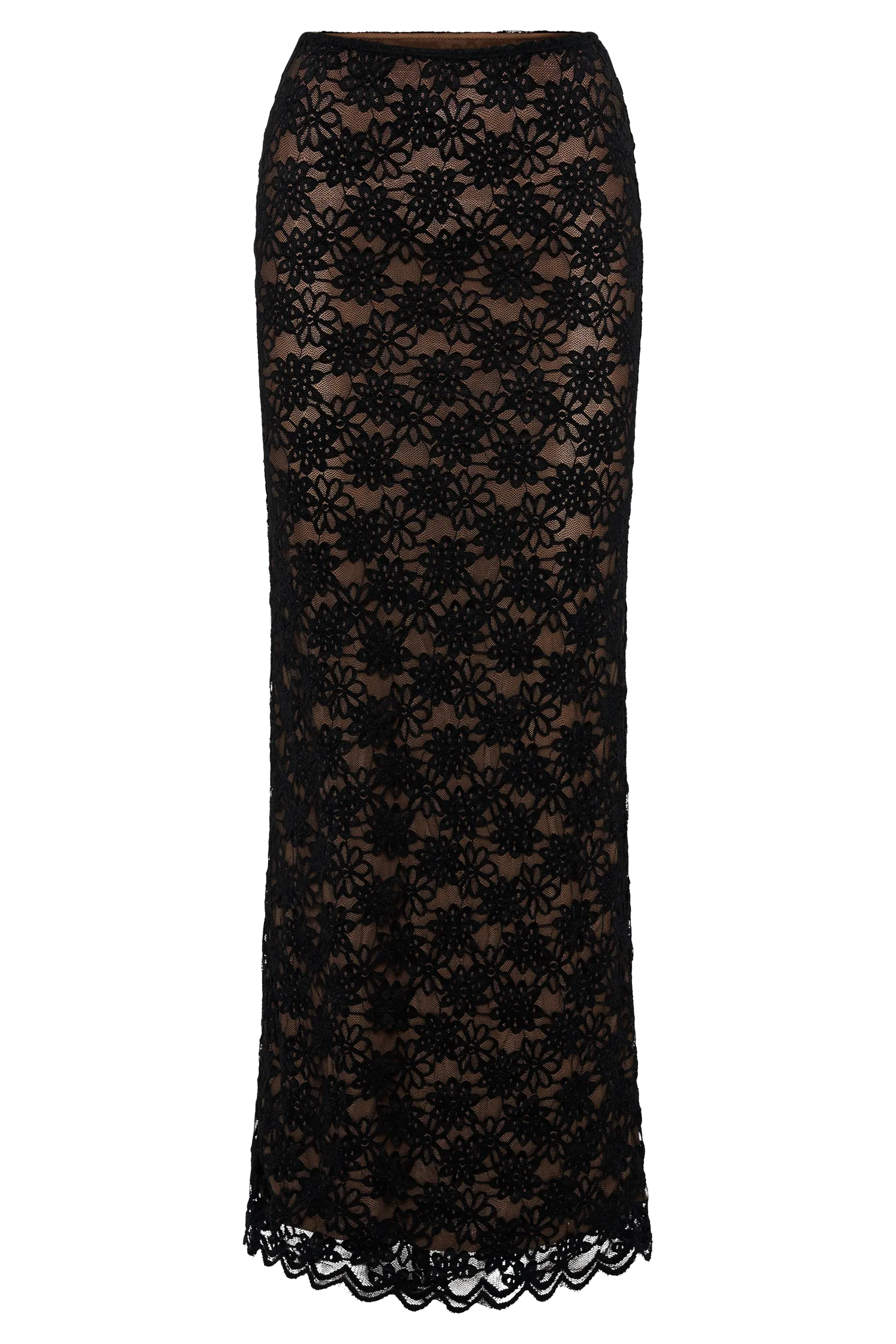 Elska Lace Maxi Skirt - Black