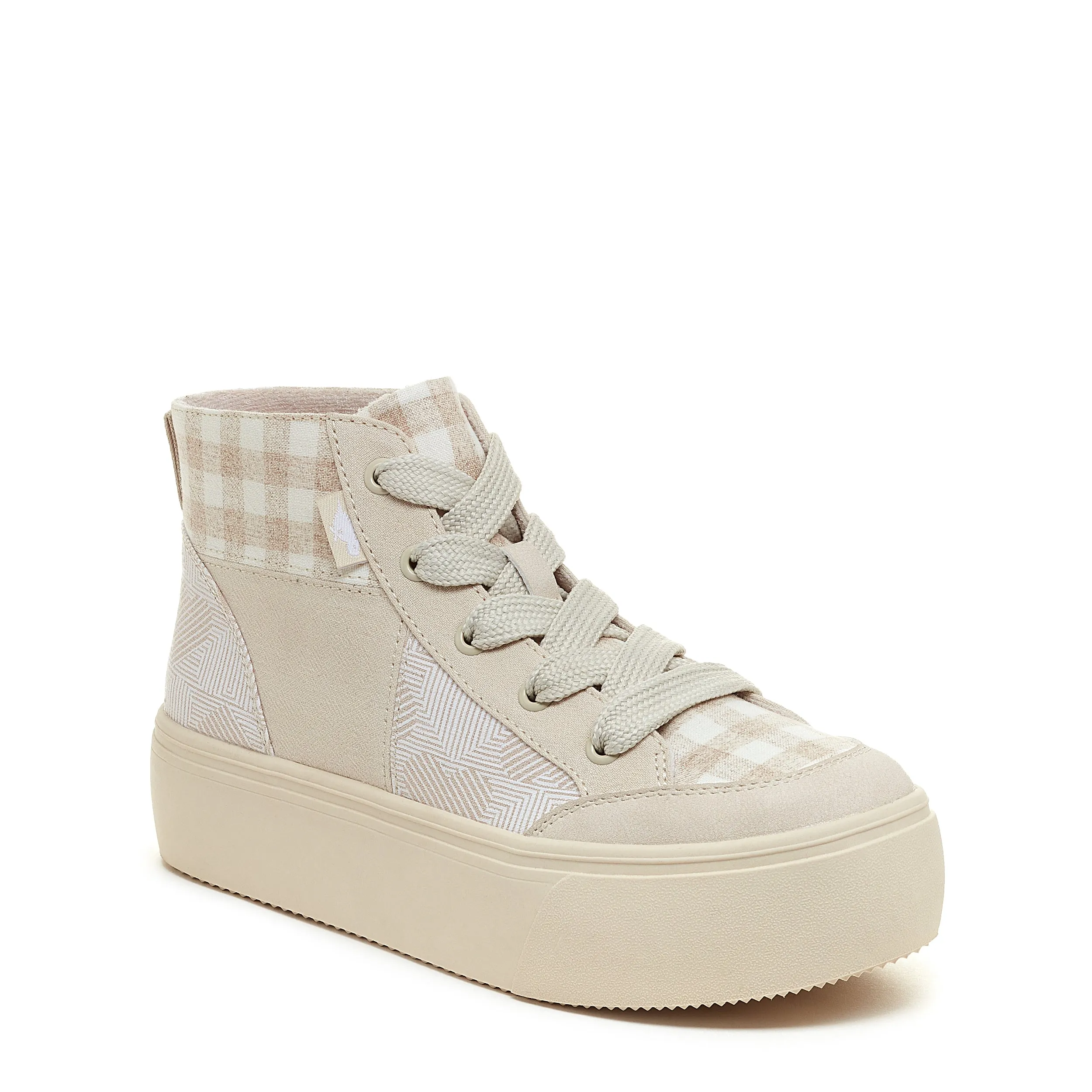 Flair Neutral Patchwork Platform Trainers