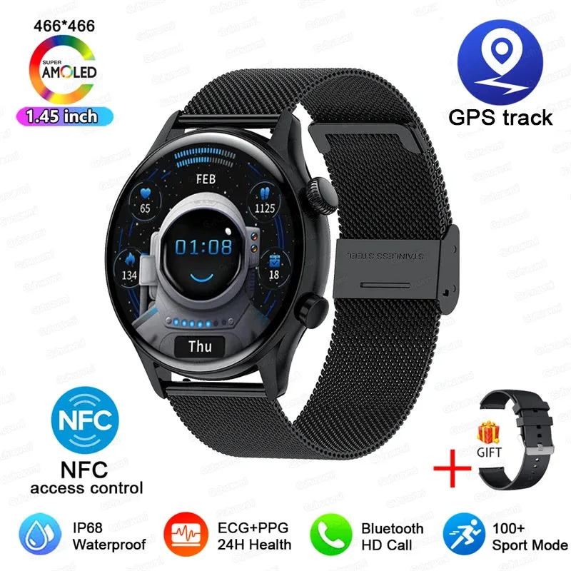 For XIAOMI HD Bluetooth Call Watch 2024 ECG Smart Watch Women AMOLED 360*360 HD Display Clock Sports IP68 Waterproof Smartwatch