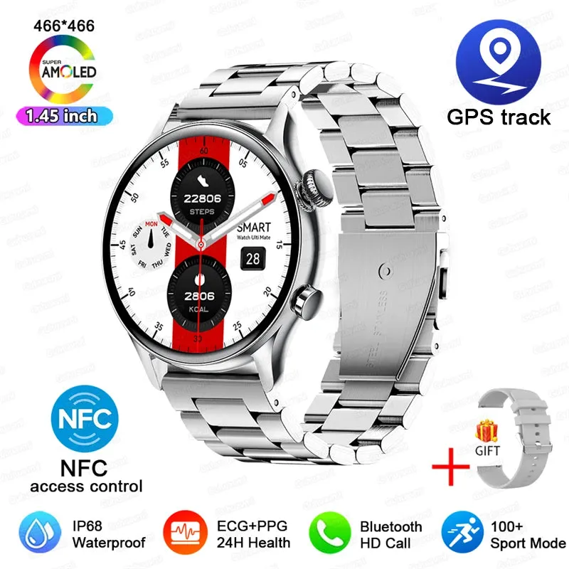 For XIAOMI HD Bluetooth Call Watch 2024 ECG Smart Watch Women AMOLED 360*360 HD Display Clock Sports IP68 Waterproof Smartwatch