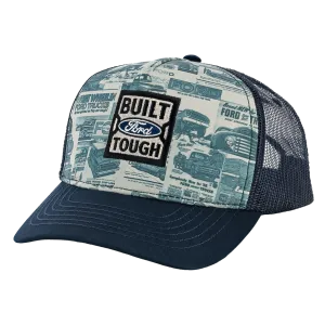 Ford Built Ford Tough Vintage Flat Bill Trucker Hat