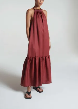 Ibiza Dress Merlot Heavy Linen