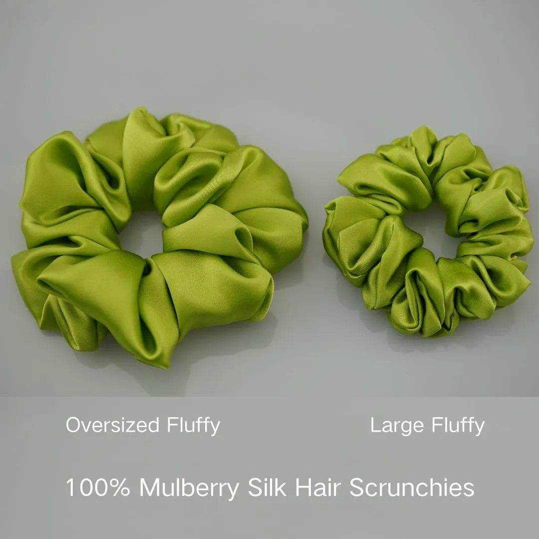 Large Fluffy Silk Scrunchie Custom Wholesale