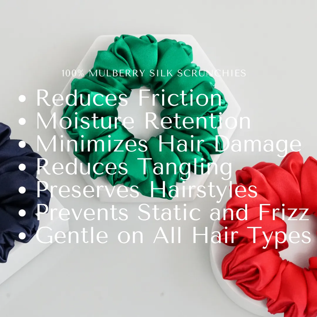 Large Fluffy Silk Scrunchie Custom Wholesale