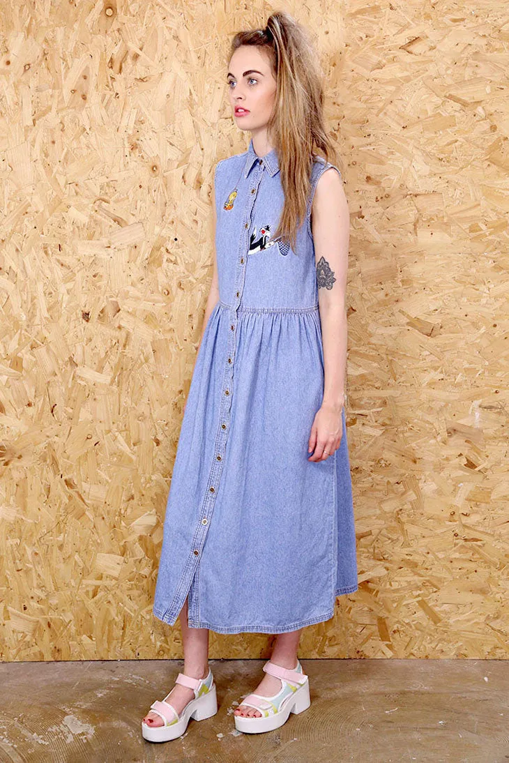 Looney Tunes Denim Shirt Dress