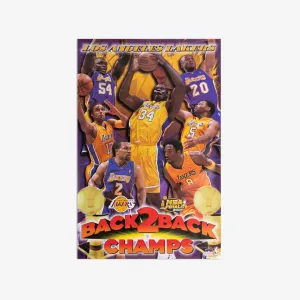 Los Angeles Lakers 2001 Champs Vintage Poster