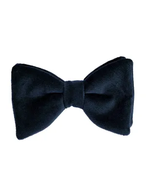 Navy Velvet Bow Tie