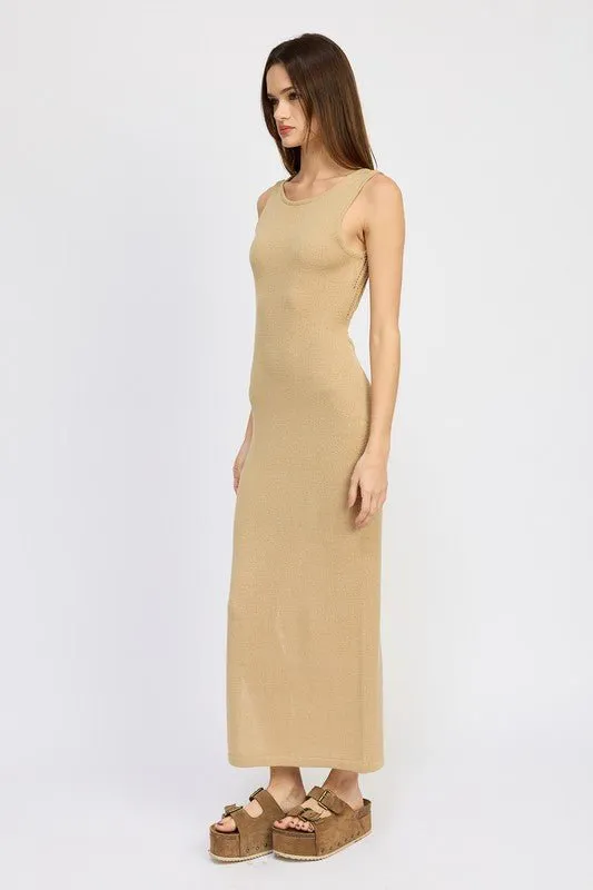Open Back Detail Maxi Dress