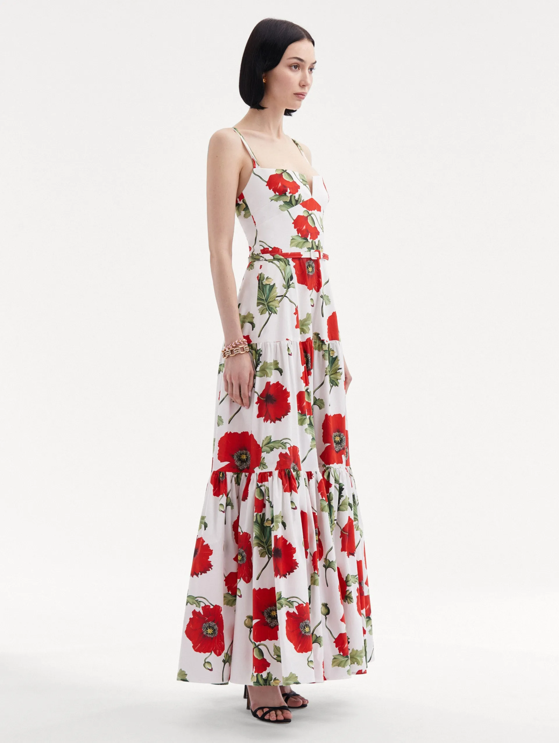 Poppy Cotton Poplin Tiered Maxi Dress