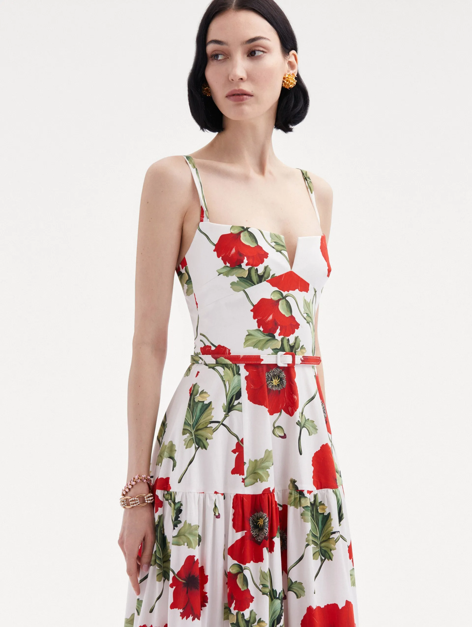 Poppy Cotton Poplin Tiered Maxi Dress