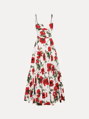 Poppy Cotton Poplin Tiered Maxi Dress