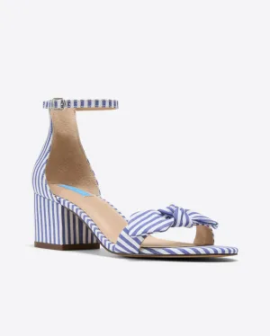 Preston Sandal in Blue & White Stripe