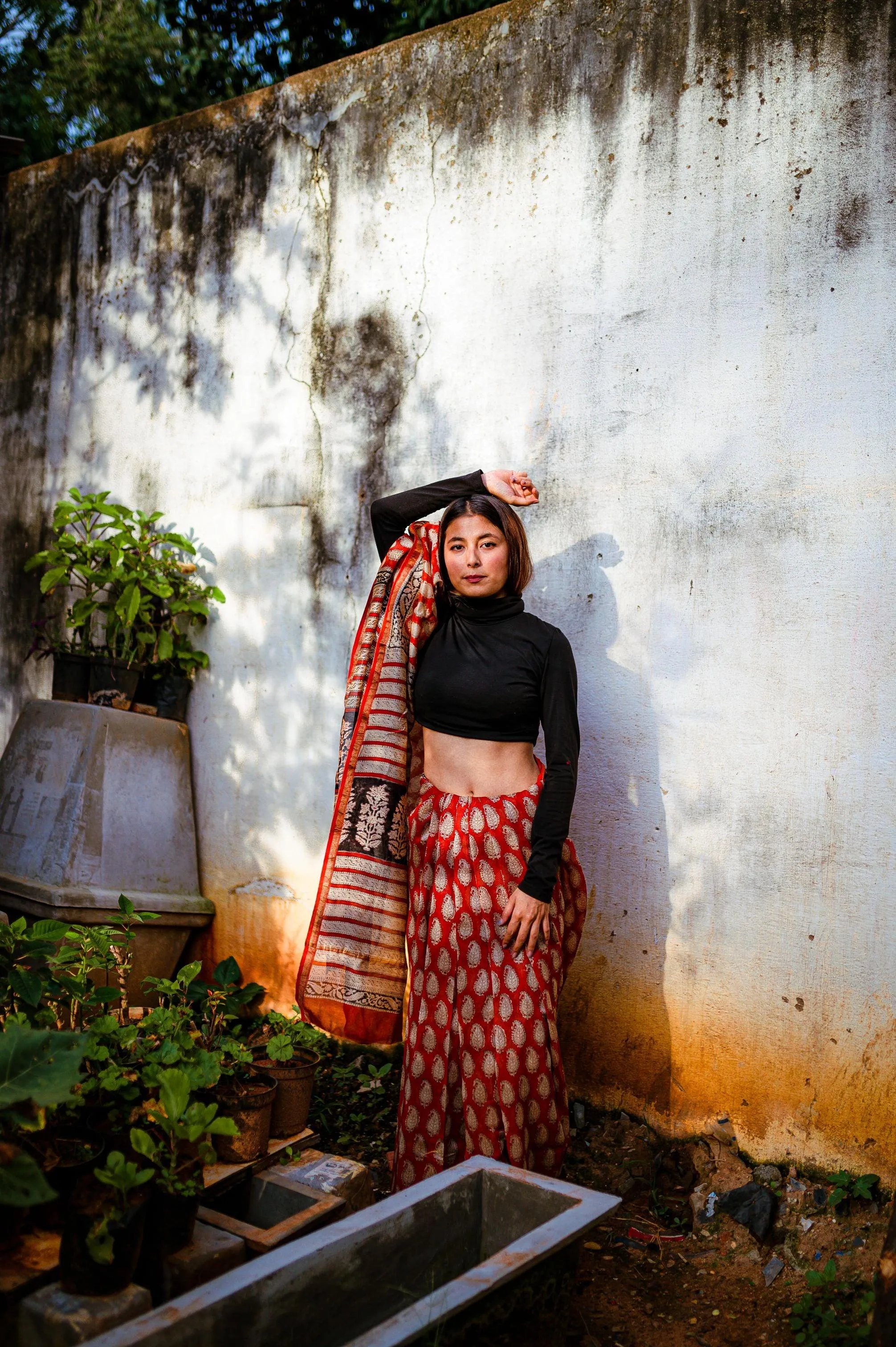 Roheda Kaisori Bagru Kairi block print saree