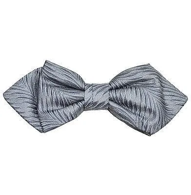 Silver-Grey Silk Bow Tie by Paul Malone