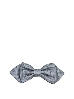 Silver-Grey Silk Bow Tie by Paul Malone